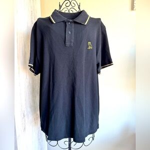 Octobers Very Own Black Polo Shirt with Yellow owl accent